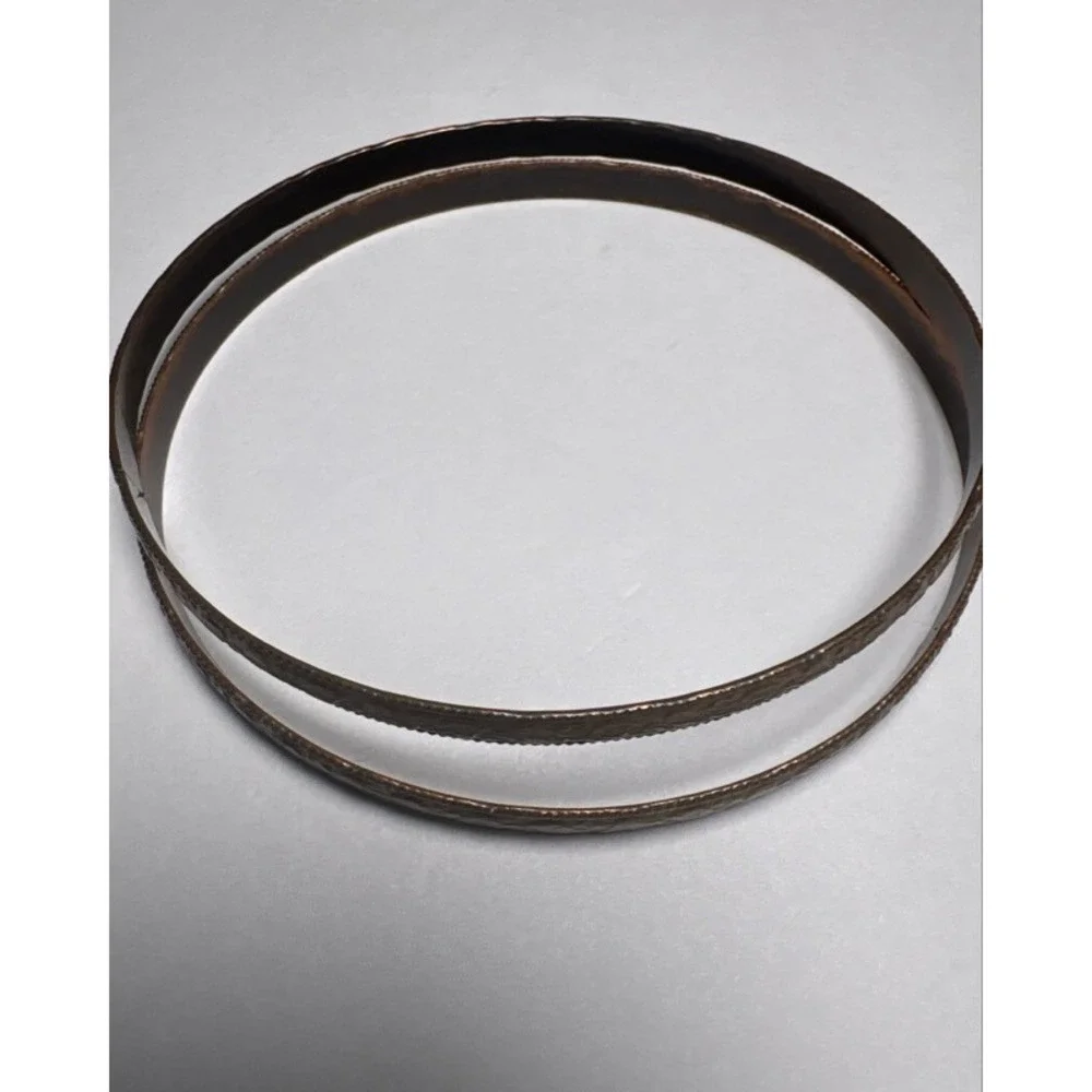 Bronze Tone Textured Bangle Bracelet Set 7pc Floral Hammered Twisted Stackable